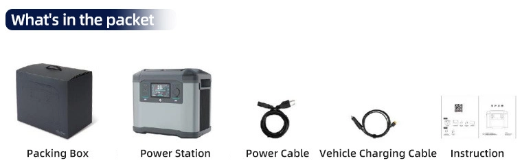 1500W 2000W 2200W Pure Sine Wave Camping Power Bank Docking Station